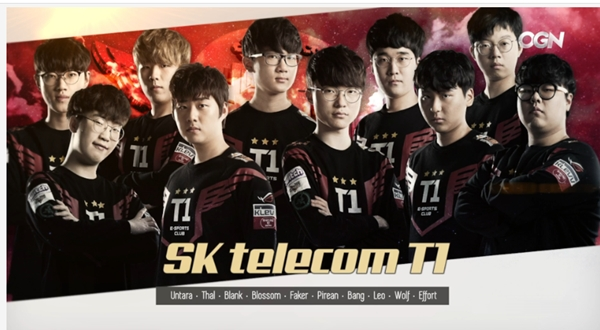 SK텔레콤 T1 [사진= 케이블 채널 OGN '2018 LCK 서머 스플릿 중계' 화면 캡처]