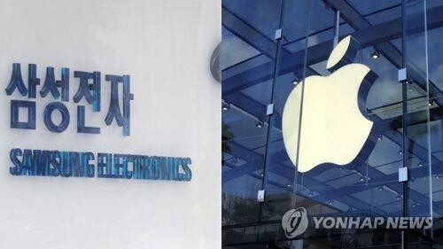 휴대폰 분야에서 최대라이벌인 삼성과 동침을 시작한 애플이 미중 무역전쟁의 여파를 해결할 수 있을지 기대를 모으고 있다. [사진= 연합뉴스]