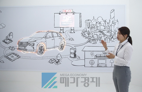 2019서울모터쇼에서 공개된 현대자동차의 수소전기차 '넥쏘' [사진= 메가경제DB]
