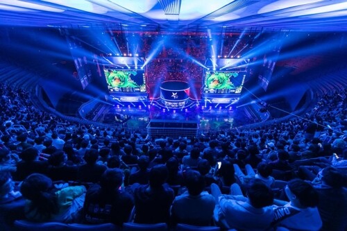 2019 LCK 스프링 결승전을 가득 메운 관중. [사진=라이엇게임즈 제공]