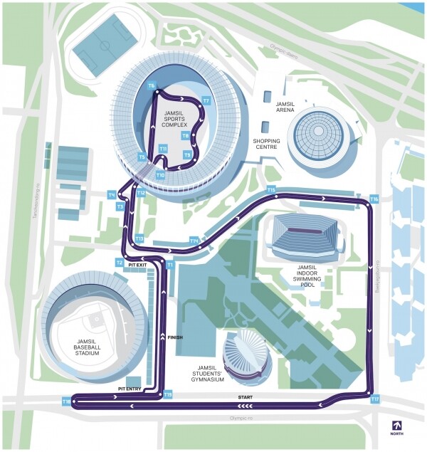 2020년 5월 3일 잠실종합운동장에서 펼쳐질 'ABB FIA 포뮬러 E 챔피언십 서울 E-프리(E-Prix) 2020' 서킷. [출처= ABB 포뮬러E 챔피언십 홈페이지]