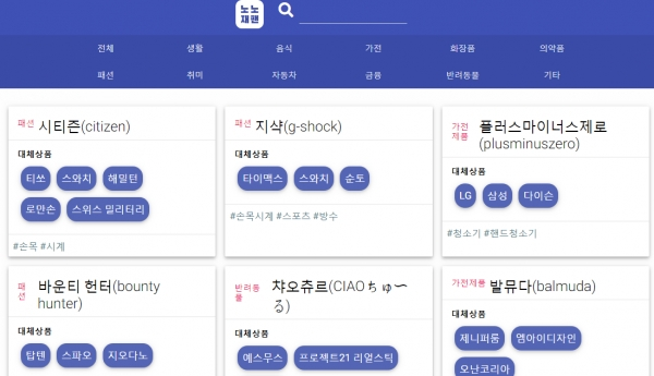 노노재팬 사이트 [출처= 노노재팬 홈페이지 캡처]