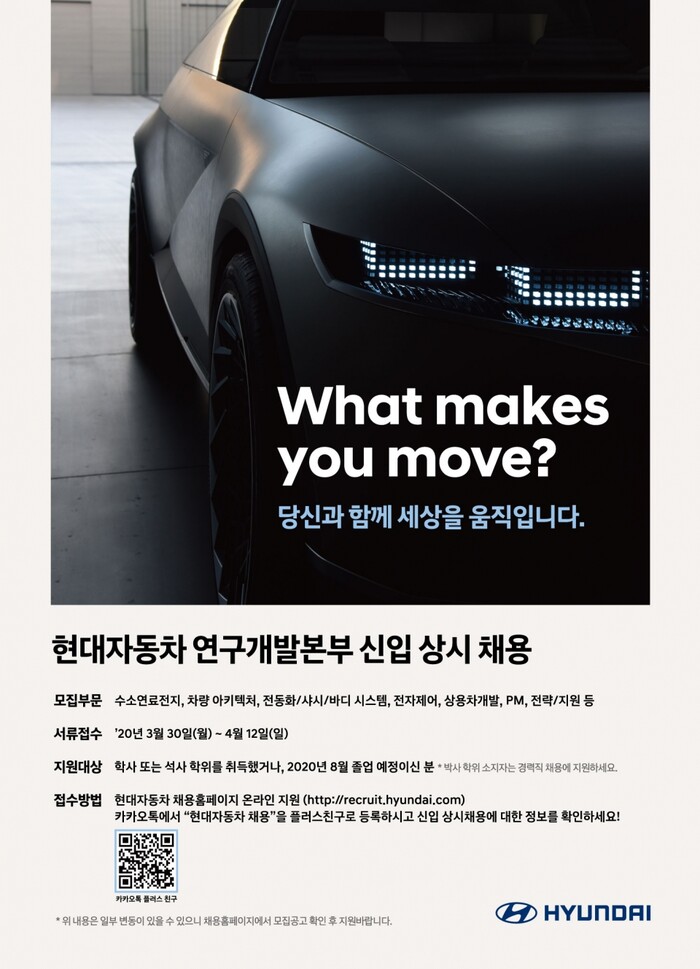 현대자동차-연구개발본부 신입 포스터.(사진=현대자동차그룹)