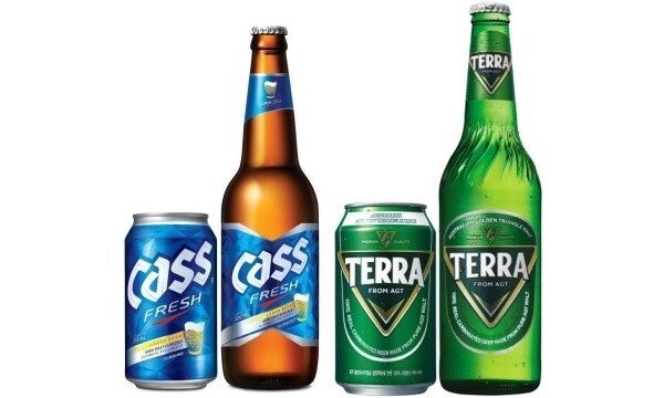 오비맥주의 카스와 하이트진로의 테라.(사진=각 사별)