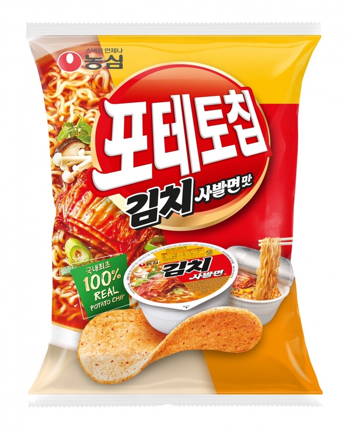 포테토칩 김치사발면맛.(사진=농심)