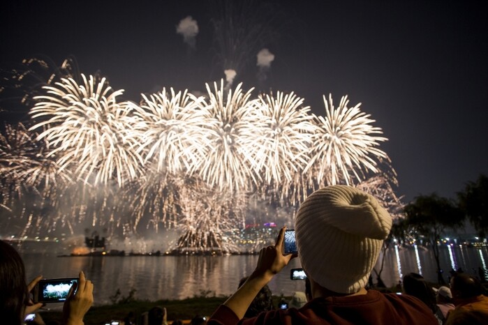 한화그룹의 '한화와 함께하는 서울세계불꽃축제 2018' 현장 사진. (사진=한화그룹)