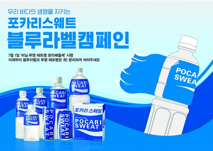 우리 바다의 생명을 지키는 2020 포카리스웨트 블루라벨 캠페인.(사진=동아오츠카)