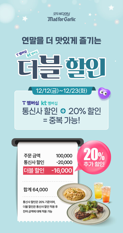 매드포갈릭, 연말 맞아 통신사 ‘더블...