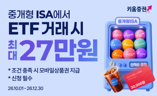 키움증권, 중개형 ISA ETF 이벤...